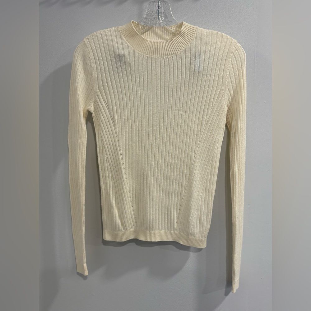 Garage Cream Ribbed Sweater